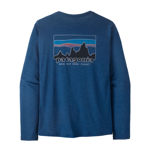 Patagonia Mens L/S Cap Cool Daily Shirt '73 Skyline - Clement Blue - Light Clement Blue X-Dye